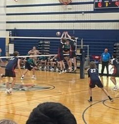 The Boys Volleyball Team bested Patterson Mill in the county championships 2022.