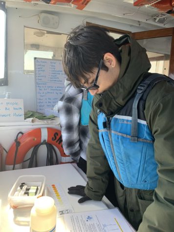 Students visited the Snow Goose in Inner Harbor in November 2022.